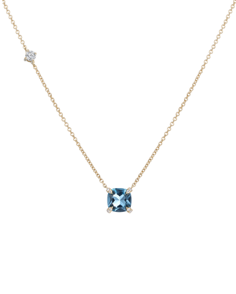 Topaz With Diamonds Pendant