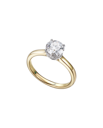 1.28 carat Round Lab Diamond Engagement Ring