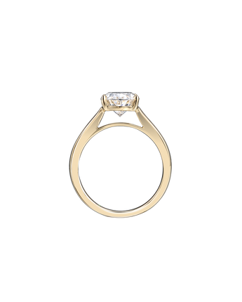 2.49 carat Oval Lab Diamond Lotus Prong Engagement Ring