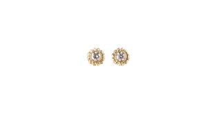 Sunflower Round Lab Diamond Studs