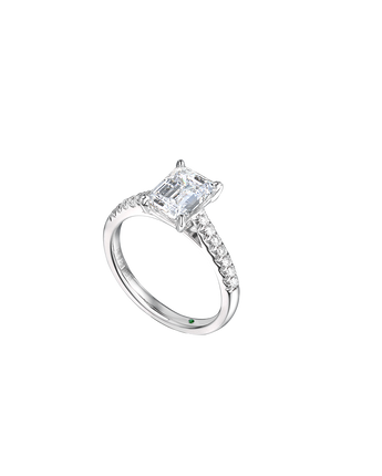 2.03 carat Emerald Cut Lab Diamond Engagement Ring