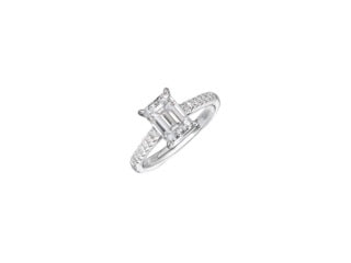 2.03 carat Emerald Cut Lab Diamond Engagement Ring