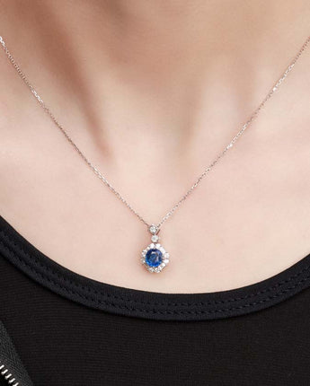 Natural Cornflower Blue Sapphire Pendant