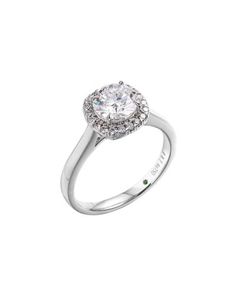 1.25 carat Round Lab Diamond Halo Engagement Ring