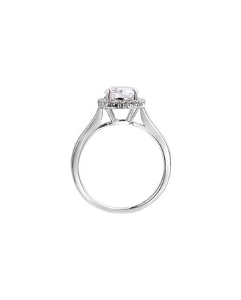 1.25 carat Round Lab Diamond Halo Engagement Ring