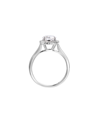 1.25 carat Round Lab Diamond Halo Engagement Ring