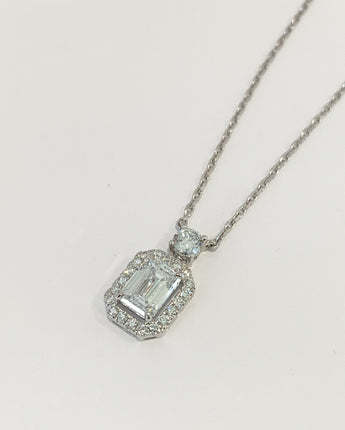 1.47 carat Lab-Grown Emerald Cut Diamond pendant