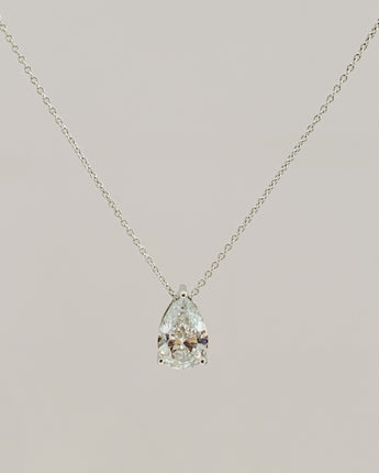 1.5 carat Pear Diamond Solitaire Pendant