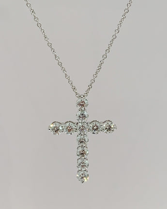 2.10 carat Round Lab Diamond Cross Pendant