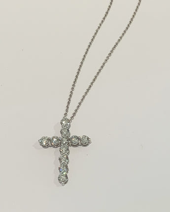 2.10 carat Round Lab Diamond Cross Pendant