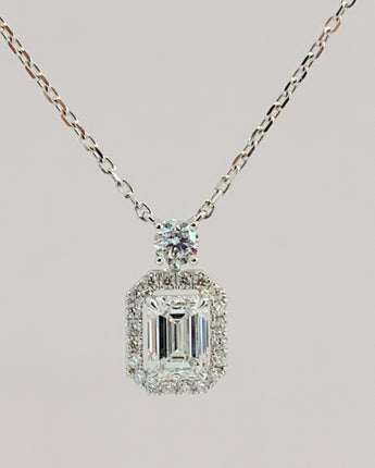 1.47 carat Lab-Grown Emerald Cut Diamond pendant