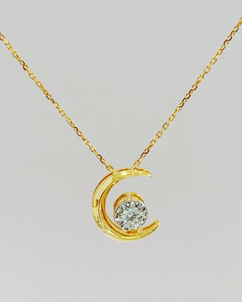 Moon Round Lab Diamond Pendant