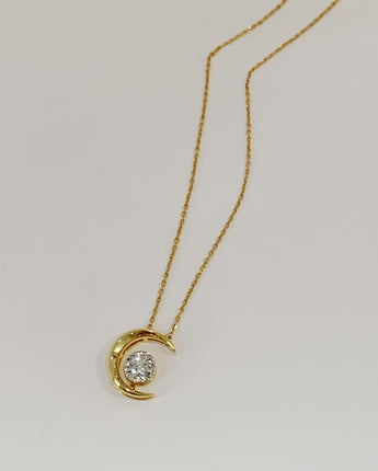 Moon Round Lab Diamond Pendant