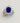 2.5 Carat Lab Grow Oval Blue Sapphire Ring